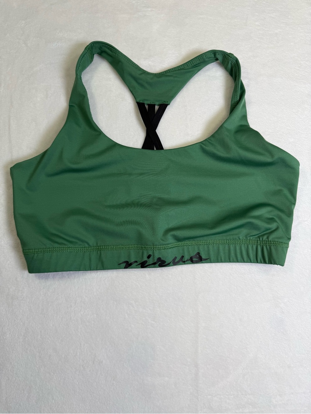 Virus EC035  Stay Cool Green Racerback Sports Bra with Black Accents